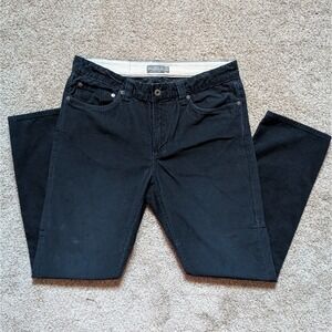 LL Bean Signature Mens 34x30 Corduroy Slim Straight Fit Navy 100% Cotton
